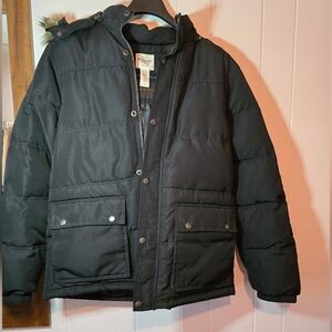 Puffer Parka Coat Black Men’s large